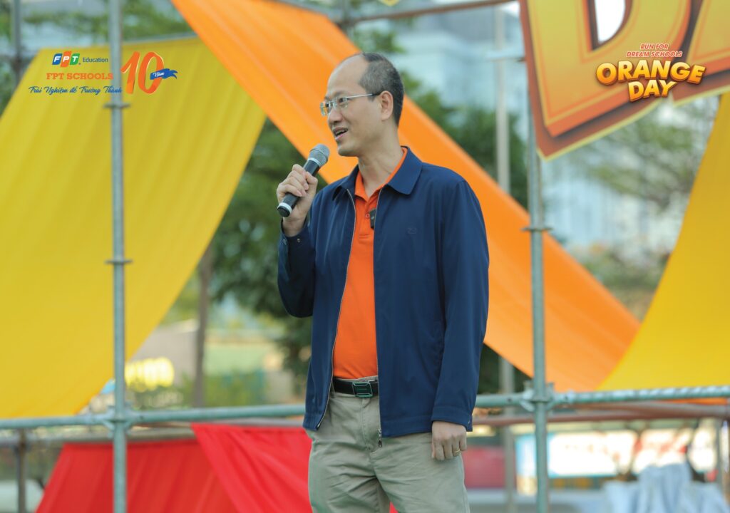Ông Nguyễn Thế Phương phát biểu tại Fschools Orange Day 2023