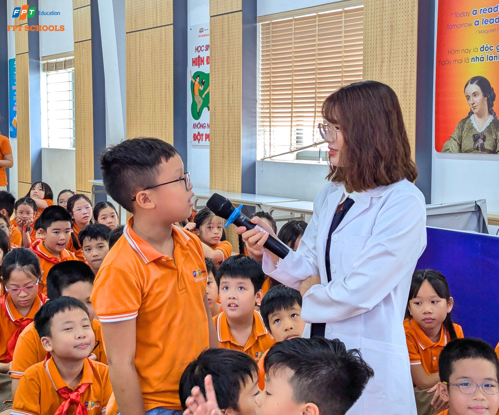 Học sinh khối Tiểu học FPT Schools chia sẻ về các thói quen để duy trì cơ thể khỏe mạnh