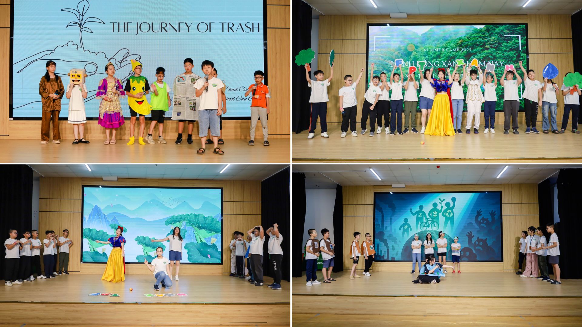 Tổng kết FPT Summer Camp 2025: Trưởng thành từ trải nghiệm – Lan tỏa hành động vì môi trường 2 Học sinh tự tin trình diễn vở kịch tiếng Anh với thông điệp vì môi trường, lồng ghép các từ vựng và kiến thức được học tại trại hè.