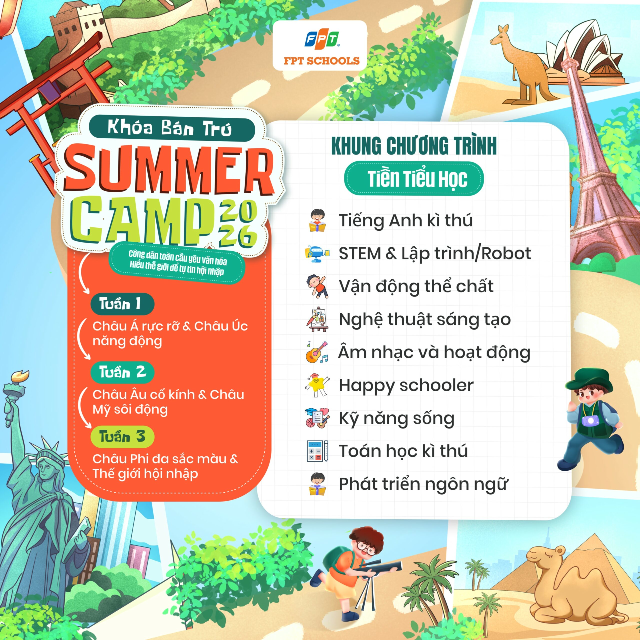Chương trình Summer Camp 2025 khối Tiền Tiểu học