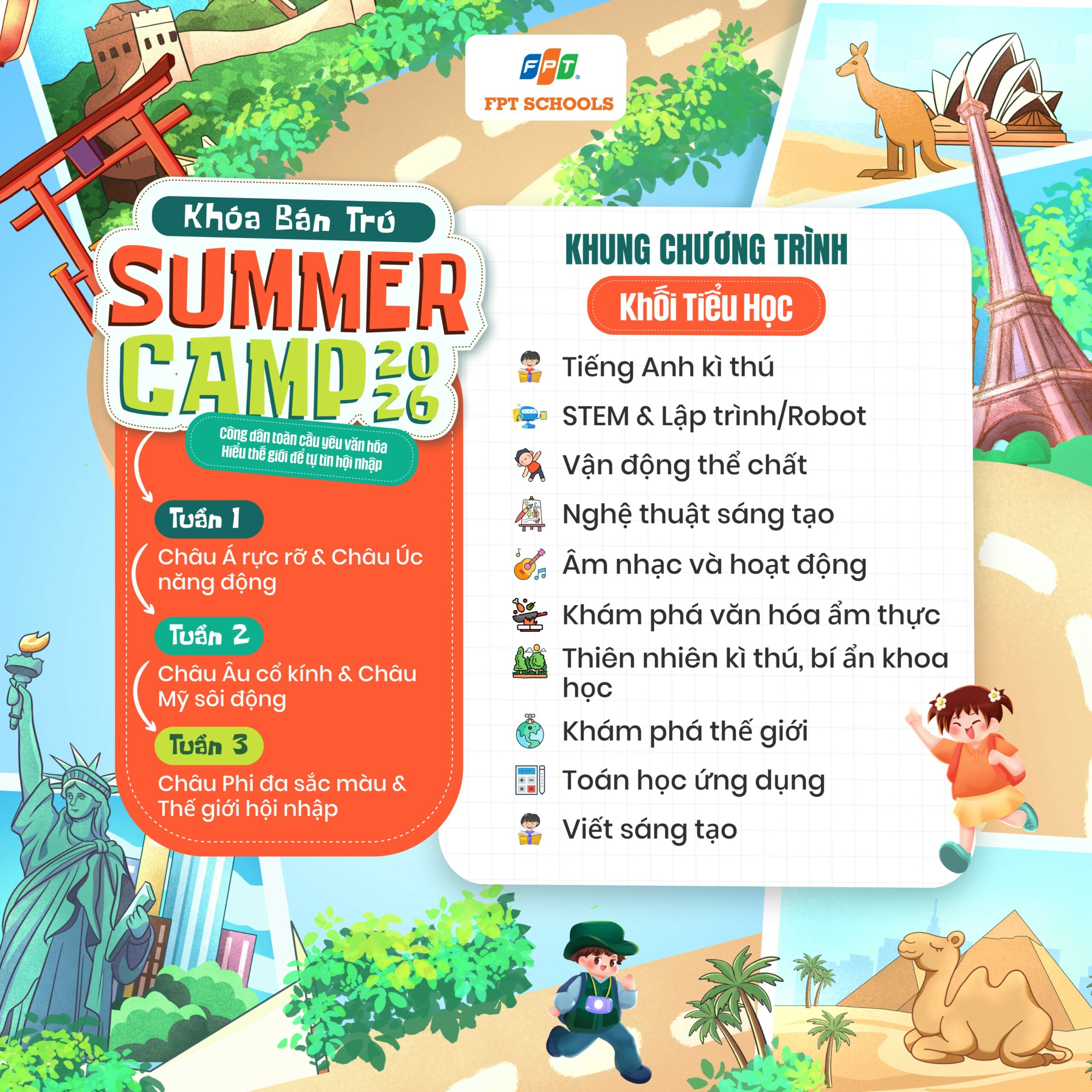 Chương trình Summer Camp 2026 khối Tiểu học