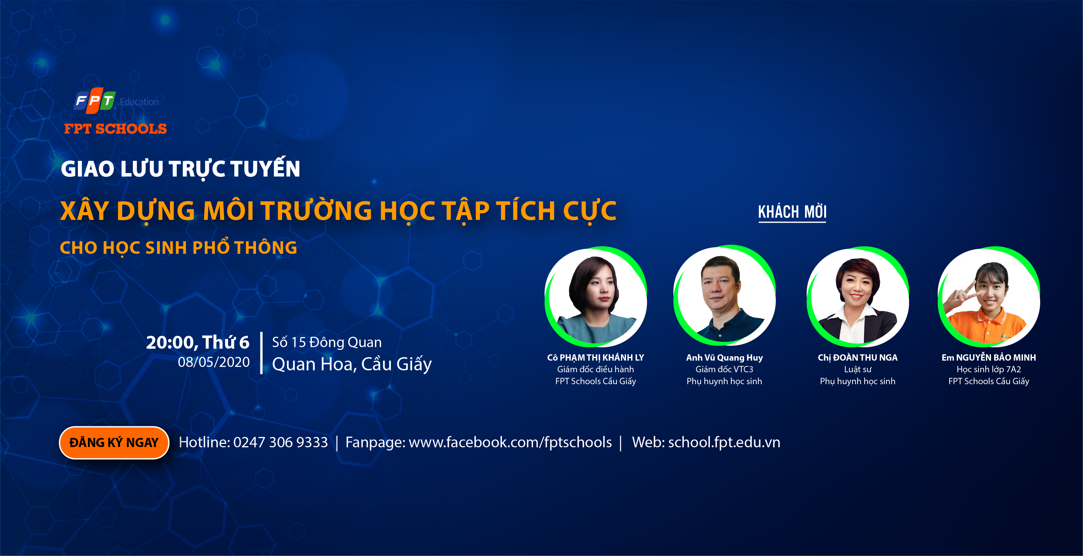 Giao lưu trực tuyến Xây dựng môi trường học tập tích cực cho học sinh phổ thông