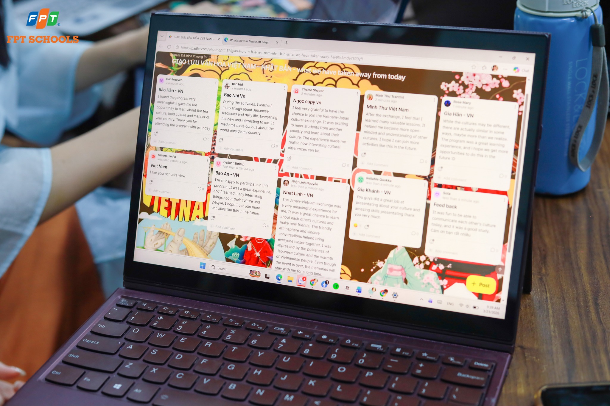 FPTers diện áo dài, mang trà Việt, cỗ Tết giới thiệu với bạn bè xứ Phù Tang 11 FPT School Cau Giay Giao luu van hoa Viet Nam Nhat Ban 6