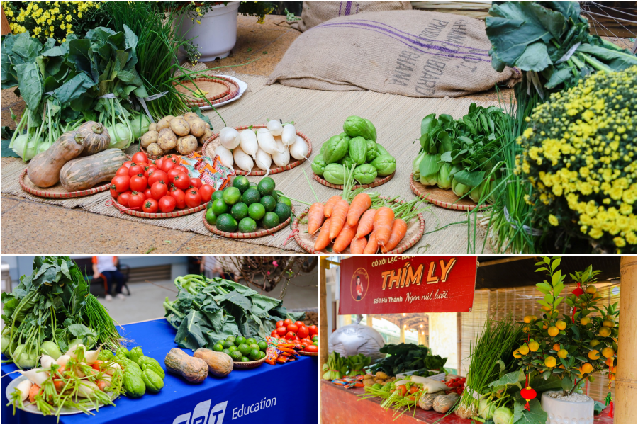 Phiên chợ quê với nhiều nông sản sạch ngay tại FPT Schools Cầu Giấy