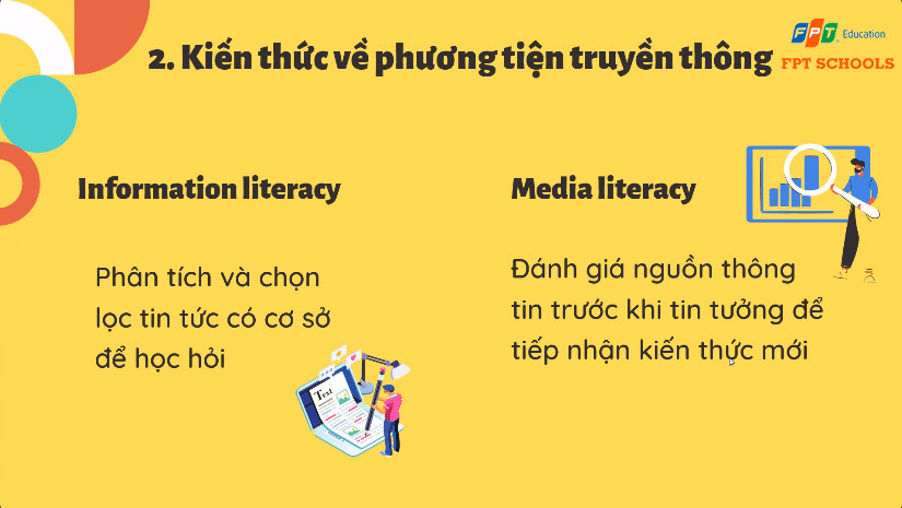 Hai kỹ năng chính các con được học về phương tiện truyền thông