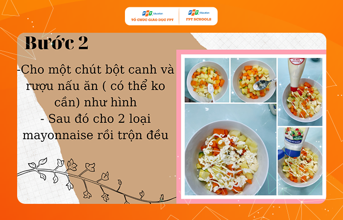 Ở dự án "Món ăn yêu thương", các em sẽ được thực hành ngay tại nhà, sau đó chụp ảnh đưa lên Canva để thiết kế một slide cho buổi thuyết trình trong tiết học tới