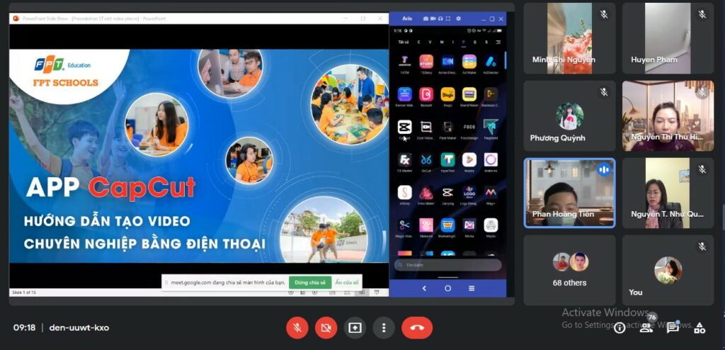 Buổi học đầu tiên FPT Schools chia sẻ về cách cắt dựng video chuyên nghiệp tới 70 giáo viên trường Mầm non Hoa Hồng