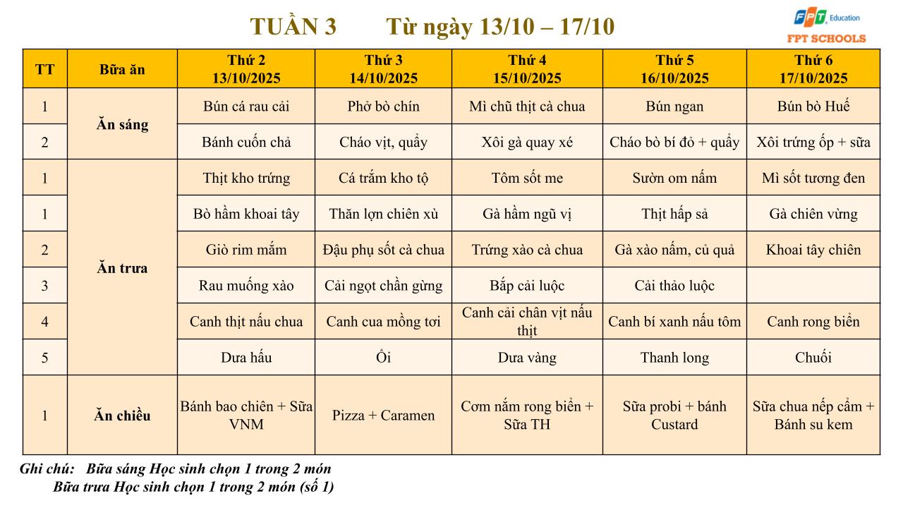 Thang 10 Menu THCS 3