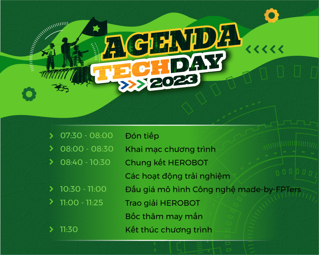 Agenda chương trình Techday 2023