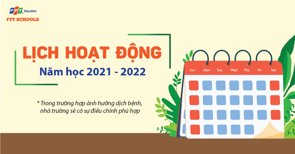 Lịch hoạt động năm học 2021-2022