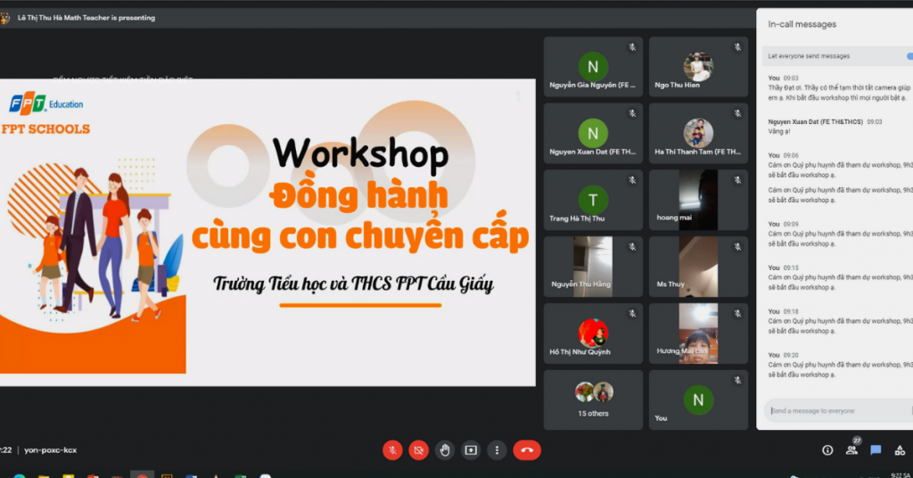 Hội thảo trực tuyến đồng hành cùng con chuyển cấp