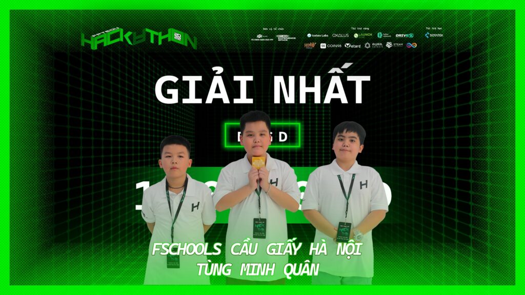 ️Giải Nhất: Tùng Minh Quân - Giải thưởng gồm 15.000.000VNĐ tiền mặt