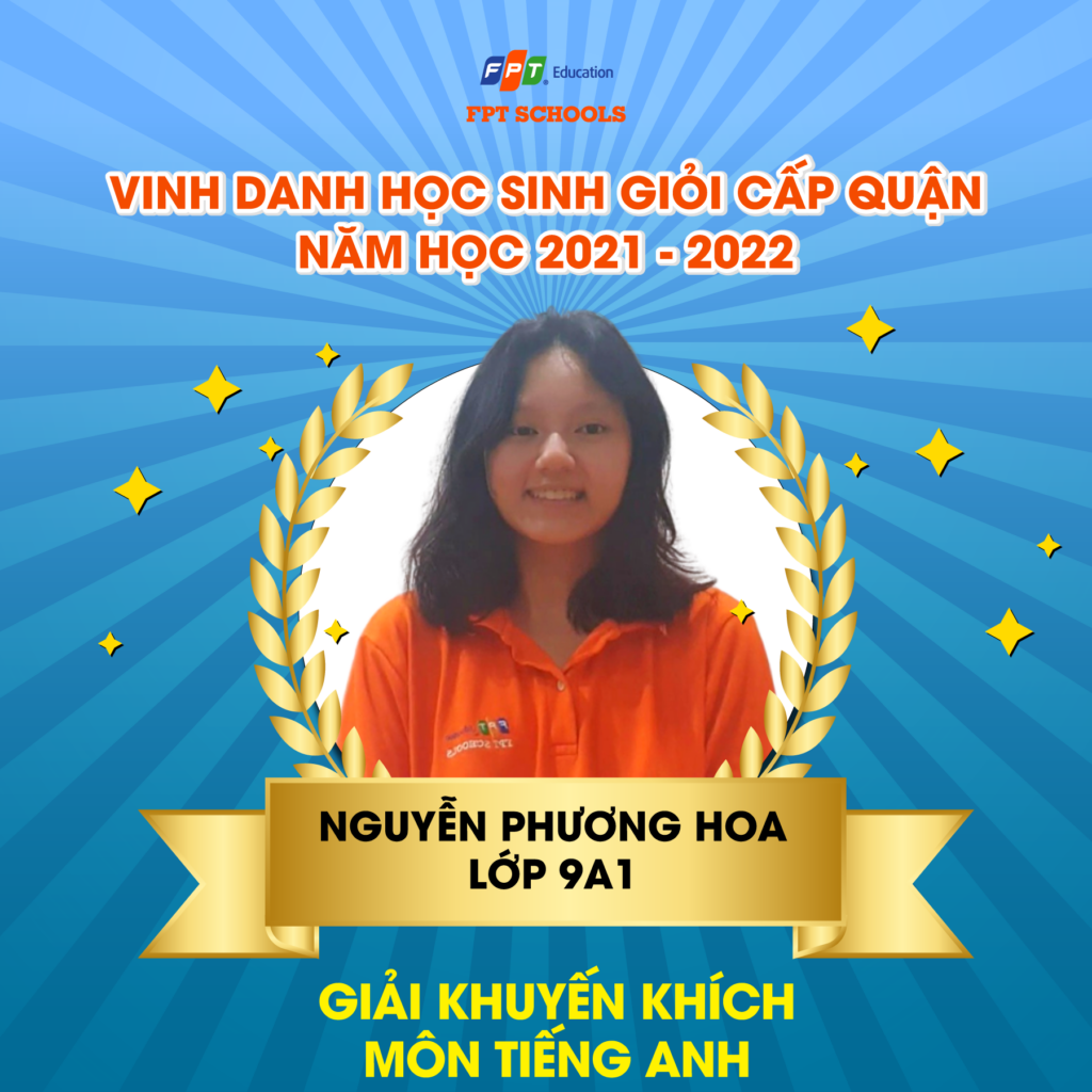 Nguyễn Phương Hoa lớp 9A1 - Giải Khuyến khích môn Tiếng Anh