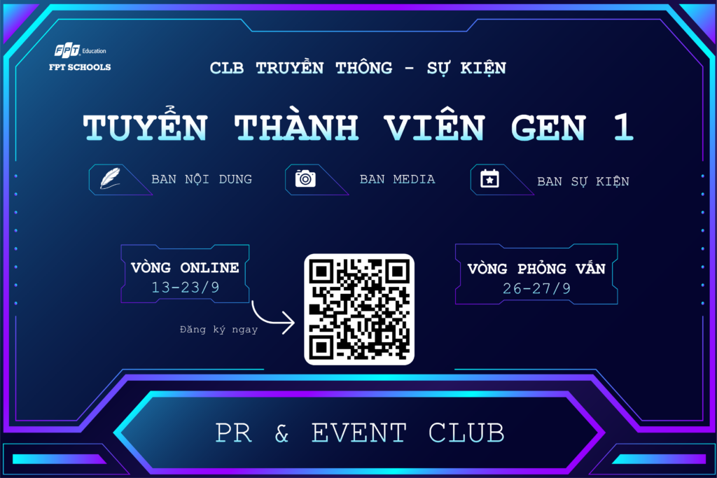 CLB Truyền thông - Sự kiện (PR & Event Club - PEC) chính thức mở đơn tuyển thành viên gen 1